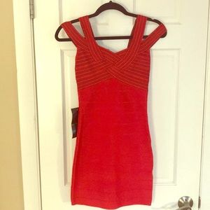 Red bodycon dress